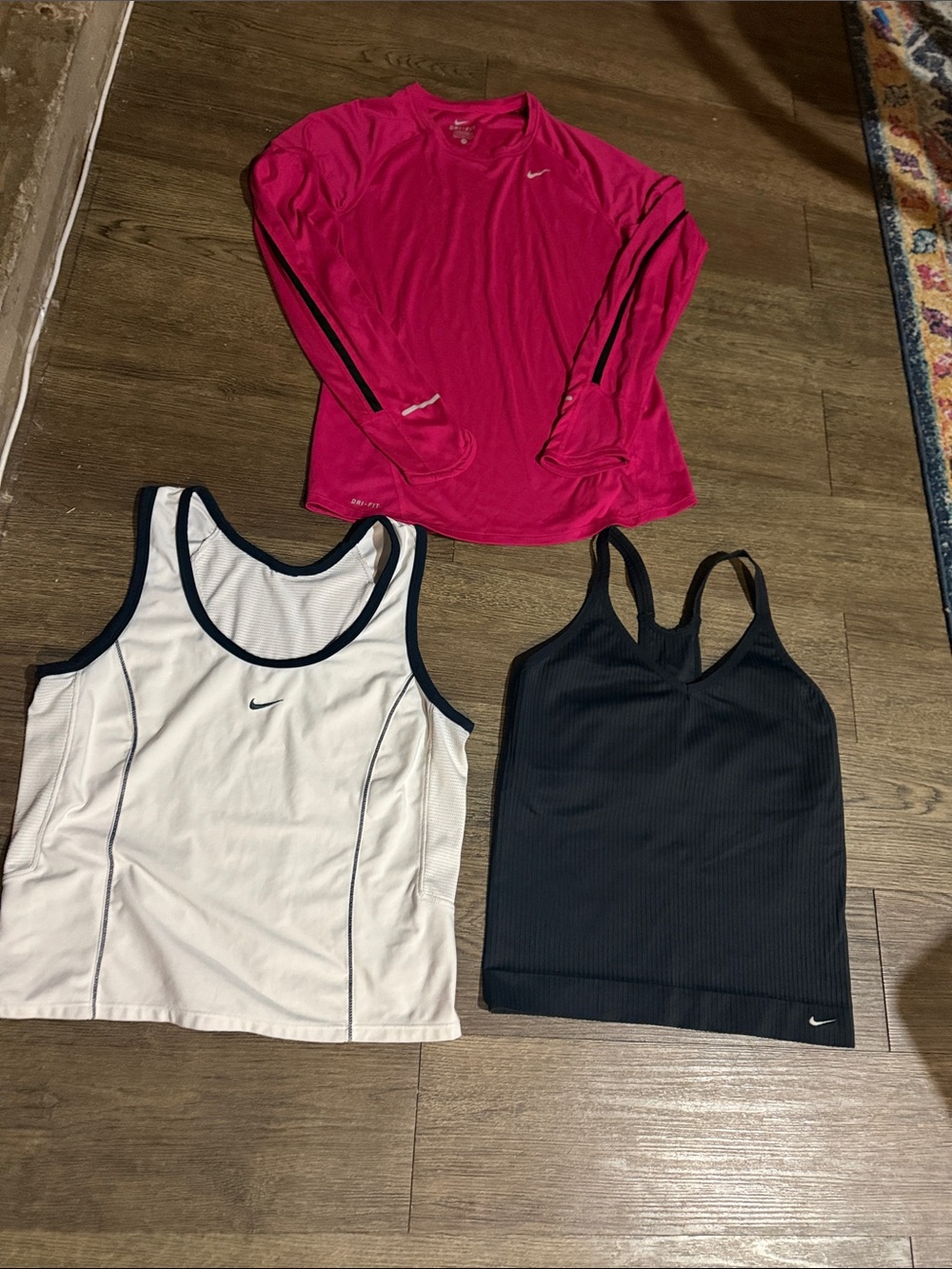 Nike Women's Hot Pink Long Sleeve Dri-FIT Top